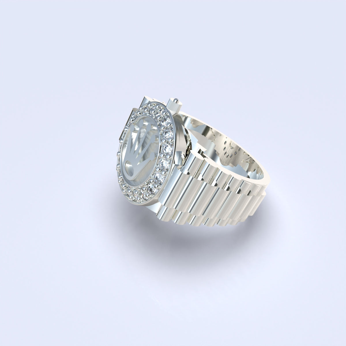 Anillo para hombre con piedras en plata 950 – Rolex