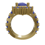 Cargue el modelo 3D en el visor de la Galería, Anillo Ovale