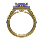 Cargue el modelo 3D en el visor de la Galería, Anillo con corte Princesa