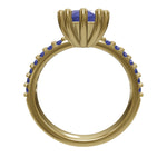 Cargue el modelo 3D en el visor de la Galería, Anillo Oval 10C