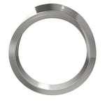 Cargue el modelo 3D en el visor de la Galería, Anillo banda cruzada con corte circular