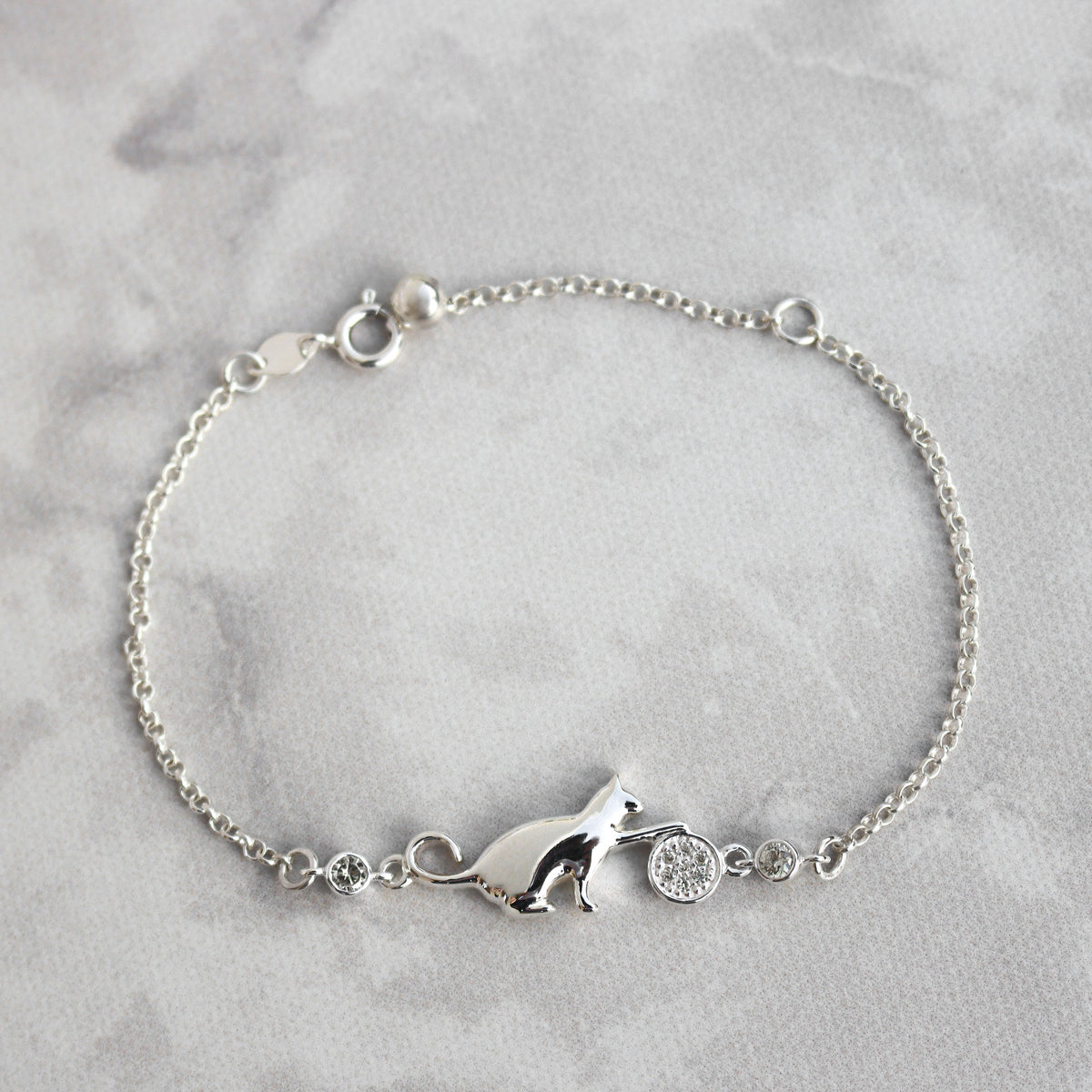 950 Silver Cat Bracelet | Handmade | Luya Jewelry