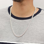 Cadena lomo de corvina de 70 g en plata 950 para hombre
