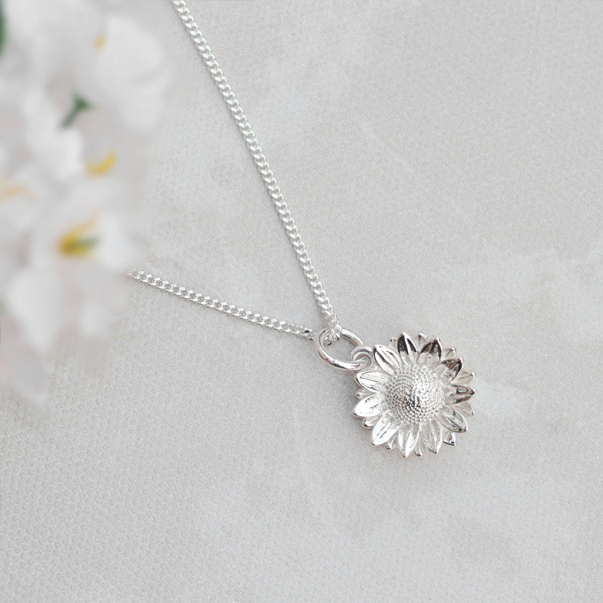 950 Silver Sunflower Necklace