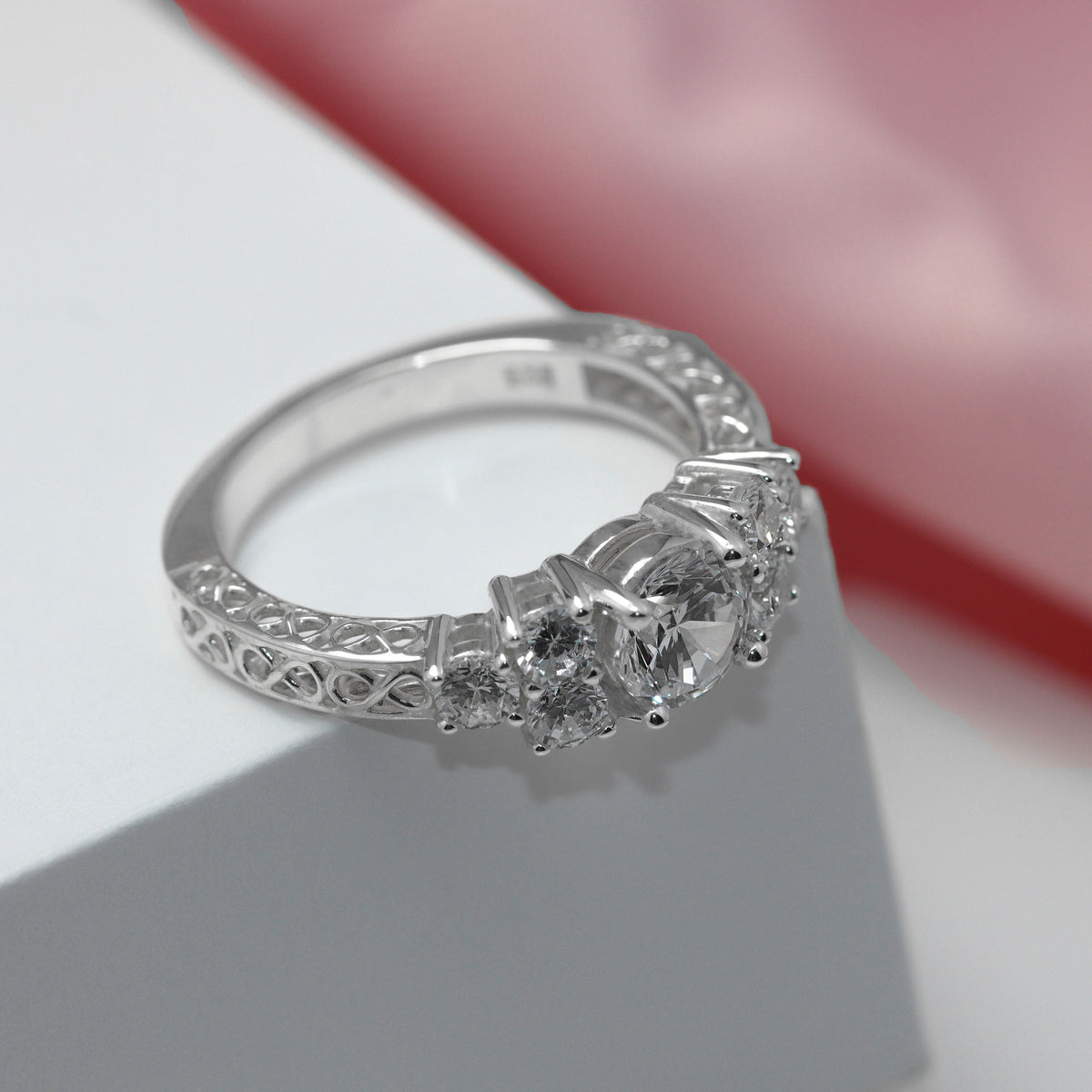 Anillo infinito de amor en plata 950