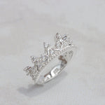 Cargue la imagen en el visor de la galería, Anillo corona con corte circular