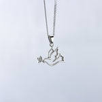 Cargue la imagen en el visor de la galería, Collar de paloma con corte circular