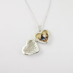 Collar relicario corazón eterno en plata 950