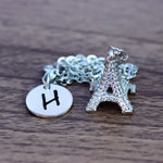 Cargue la imagen en el visor de la galería, Pulsera torre eiffel con corte circular