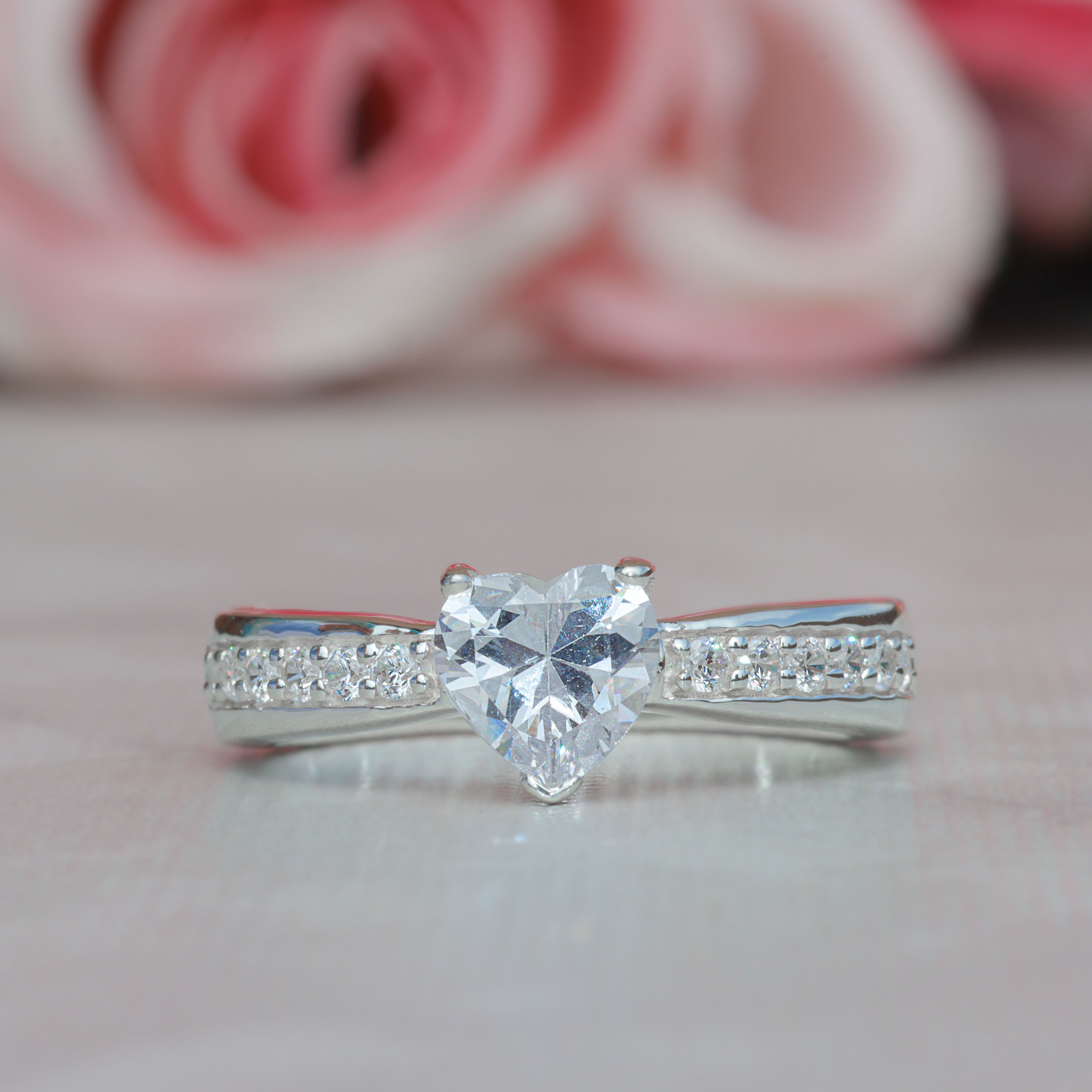Anillo de Compromiso Cleo - Plata 950 | Luya Joyería