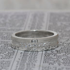Anillo de cruz para hombre en plata 950