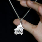 950 Silver Wolf Necklace | Designer Jewelry - Luya