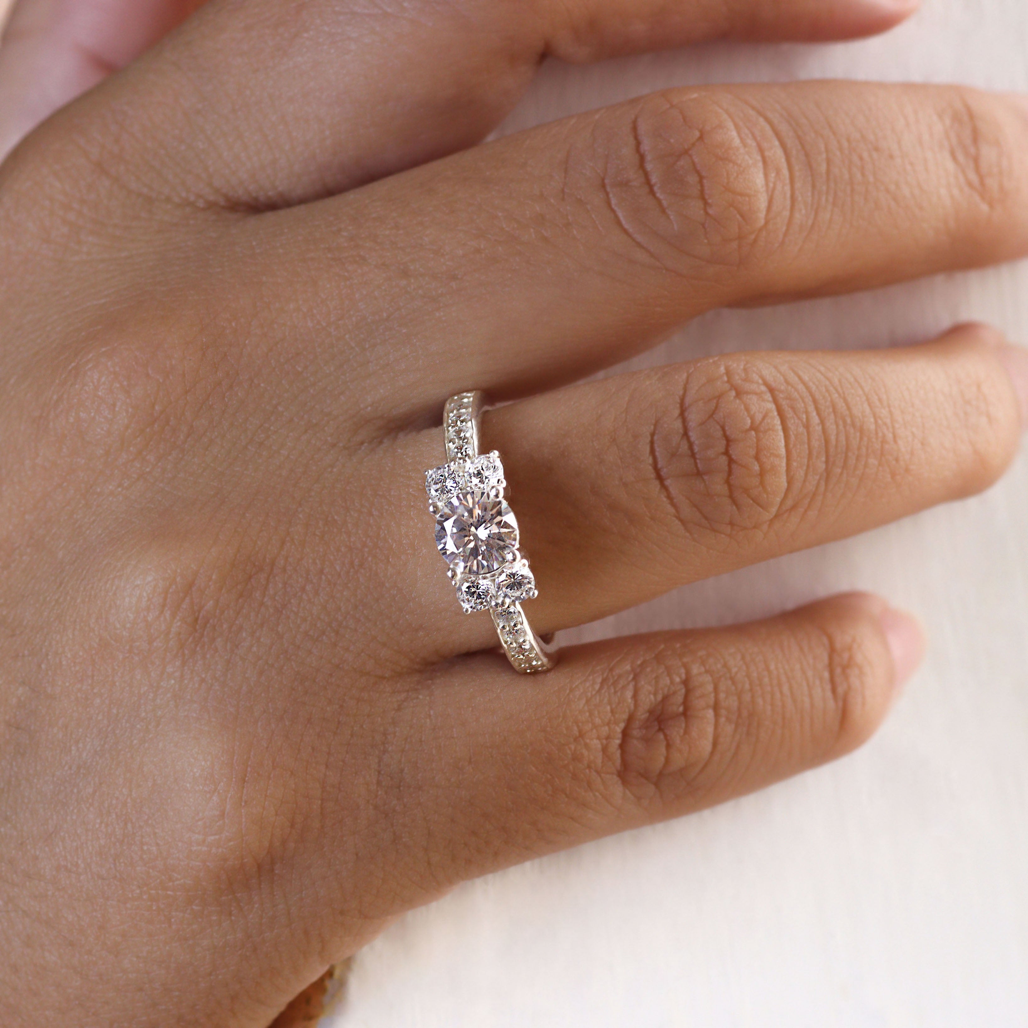 Anillo de Compromiso Sirena - Plata 950 | Luya Joyería