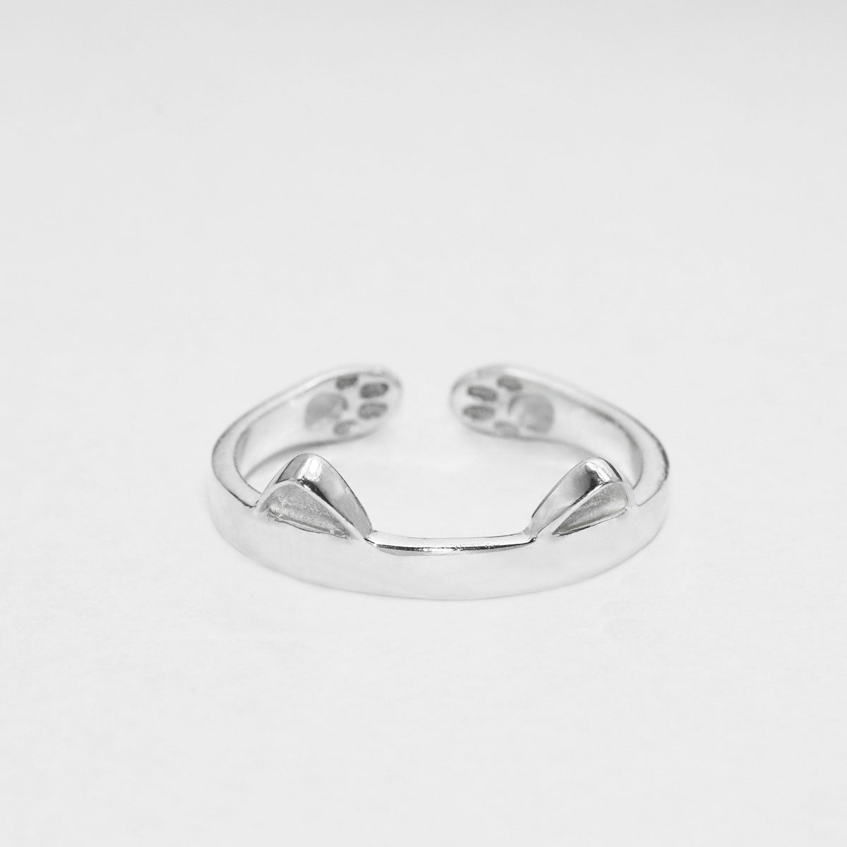 Anillo de gato en plata 950
