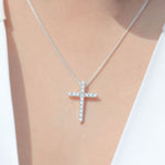 Cargue la imagen en el visor de la galería, Collar de cruz con corte circular