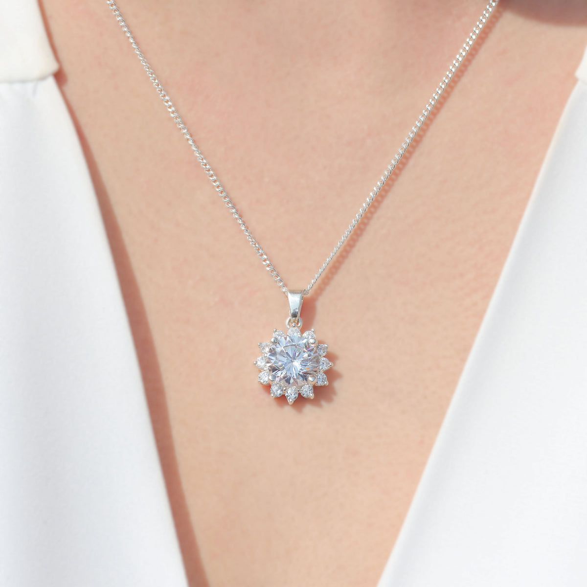 Necklace with circular cut