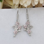 Cargue la imagen en el visor de la galería, Aretes de flor y ramas con corte circular