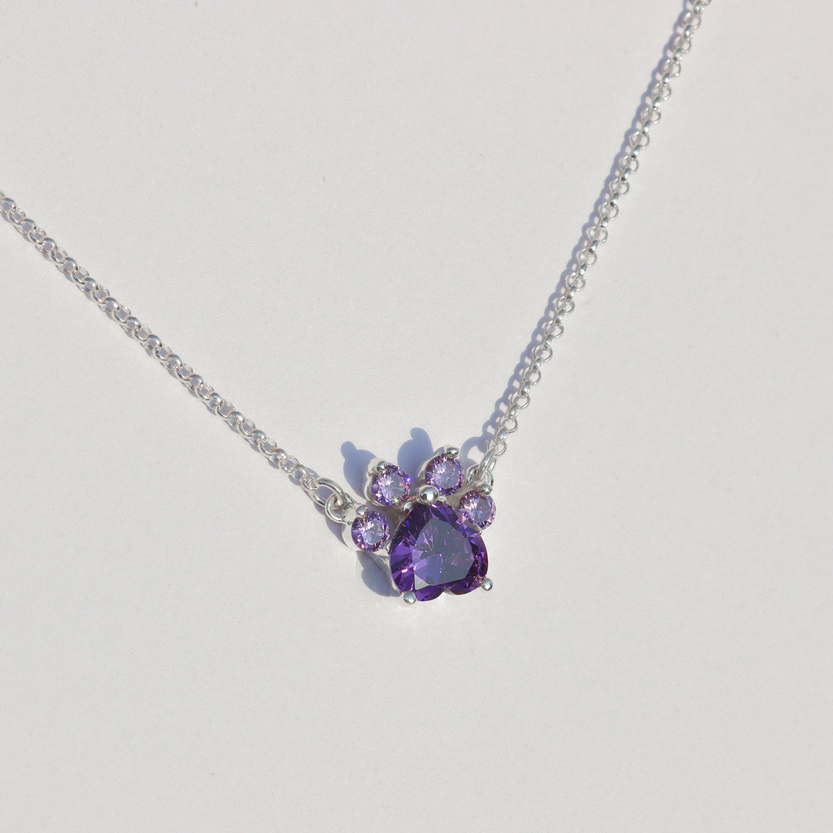 4-Paw Necklace in 950 Silver