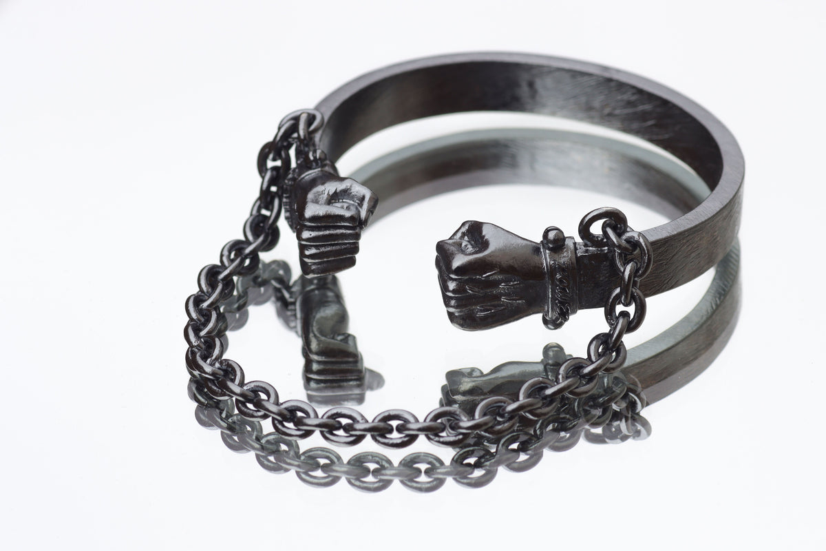 Cuff and chain bracelet