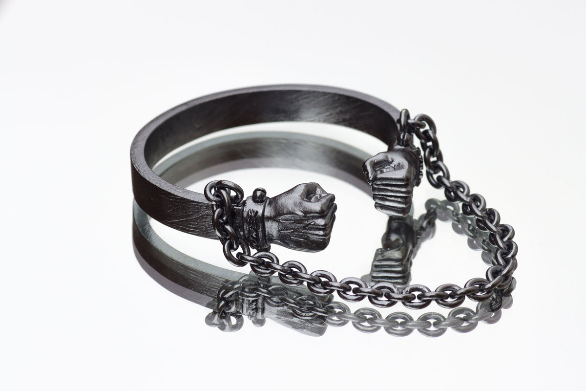 Cuff and chain bracelet
