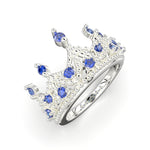 Cargue la imagen en el visor de la galería, Anillo de corona con corte circular