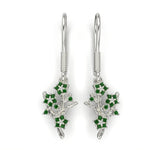 Cargue la imagen en el visor de la galería, Aretes de flor y ramas con corte circular