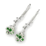 Cargue la imagen en el visor de la galería, Aretes flor de cerezo colgantes