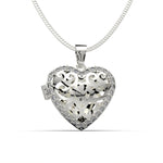 Cargue la imagen en el visor de la galería, Collar relicario corazón con corte circular