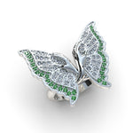 Cargue la imagen en el visor de la galería, Anillo Mariposa con corte circular