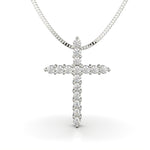 Cargue la imagen en el visor de la galería, Collar de cruz con corte circular