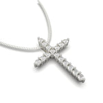 Cargue la imagen en el visor de la galería, Collar de cruz con corte circular