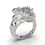 Cargue la imagen en el visor de la galería, Anillo Queen of the Sea con corte circular