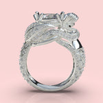 Cargue la imagen en el visor de la galería, Anillo Queen of the Sea con corte circular