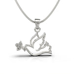 Cargue la imagen en el visor de la galería, Collar de paloma con corte circular