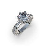 Cargue la imagen en el visor de la galería, Crown ring with circular cut