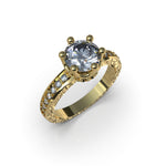 Cargue la imagen en el visor de la galería, Crown ring with circular cut