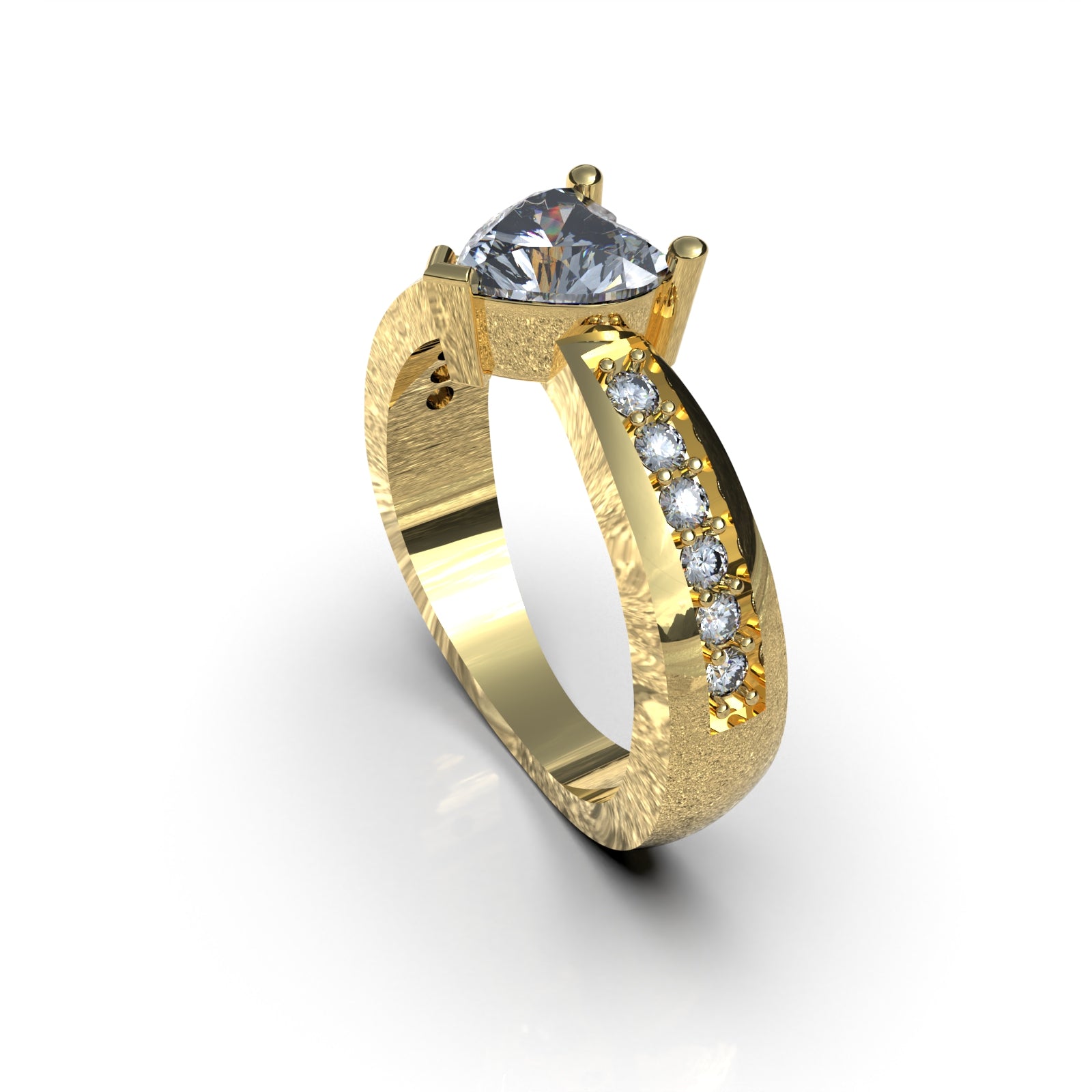 Anillo de Compromiso Cleo - Plata 950 | Luya Joyería
