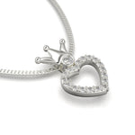 Cargue la imagen en el visor de la galería, Collar de corona y corazón