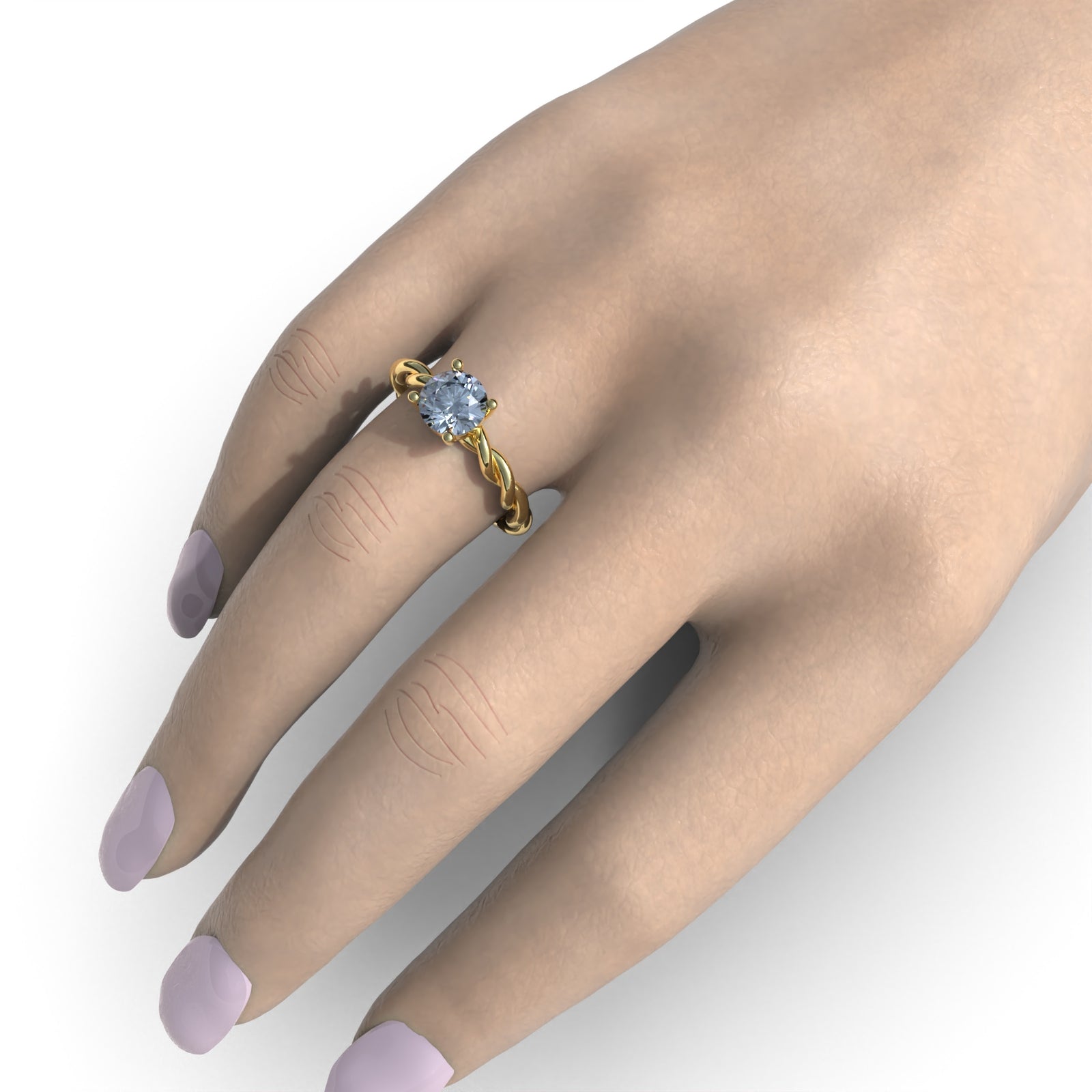 Anillo de Compromiso Olivo - Plata 950 | Luya Joyería