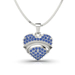 Cargue la imagen en el visor de la galería, Collar de corazón con piedras