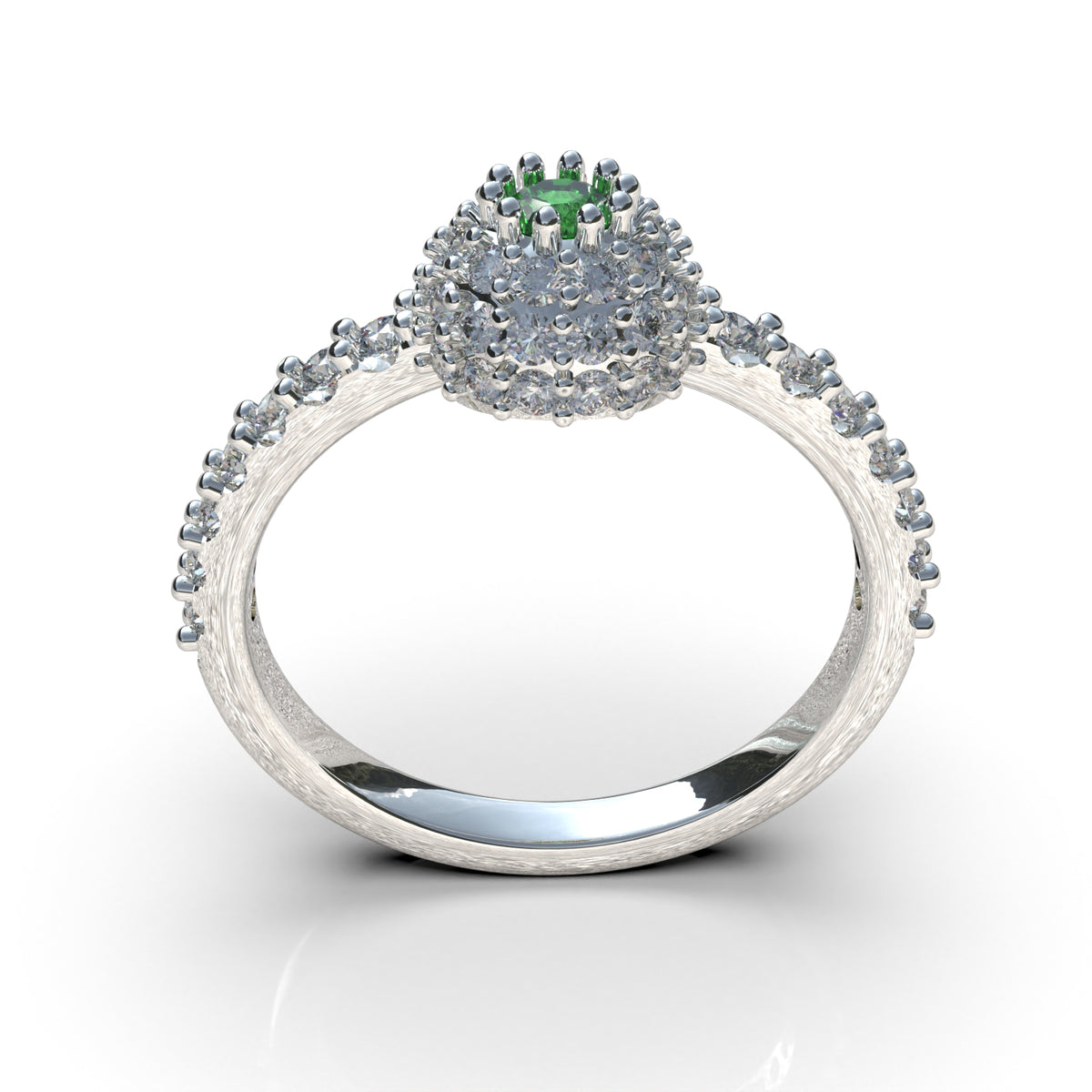 Anillo con piedras brillantes en plata 950 – Ice