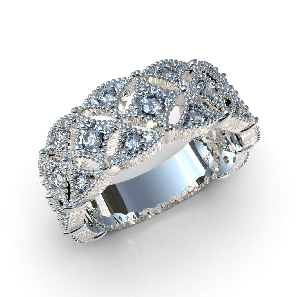 Square ring with circular cut