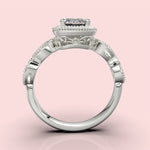 Cargue la imagen en el visor de la galería, Anillo Catedral con corte cojín