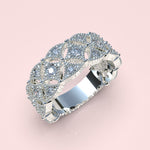 Cargue la imagen en el visor de la galería, Anillo Square con corte circular