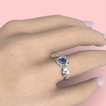 Cargue la imagen en el visor de la galería, Anillo rosa con corte circular