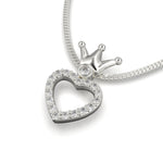 Cargue la imagen en el visor de la galería, Collar de corona y corazón