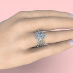 Cargue la imagen en el visor de la galería, Anillos 3catedral con corte cojin