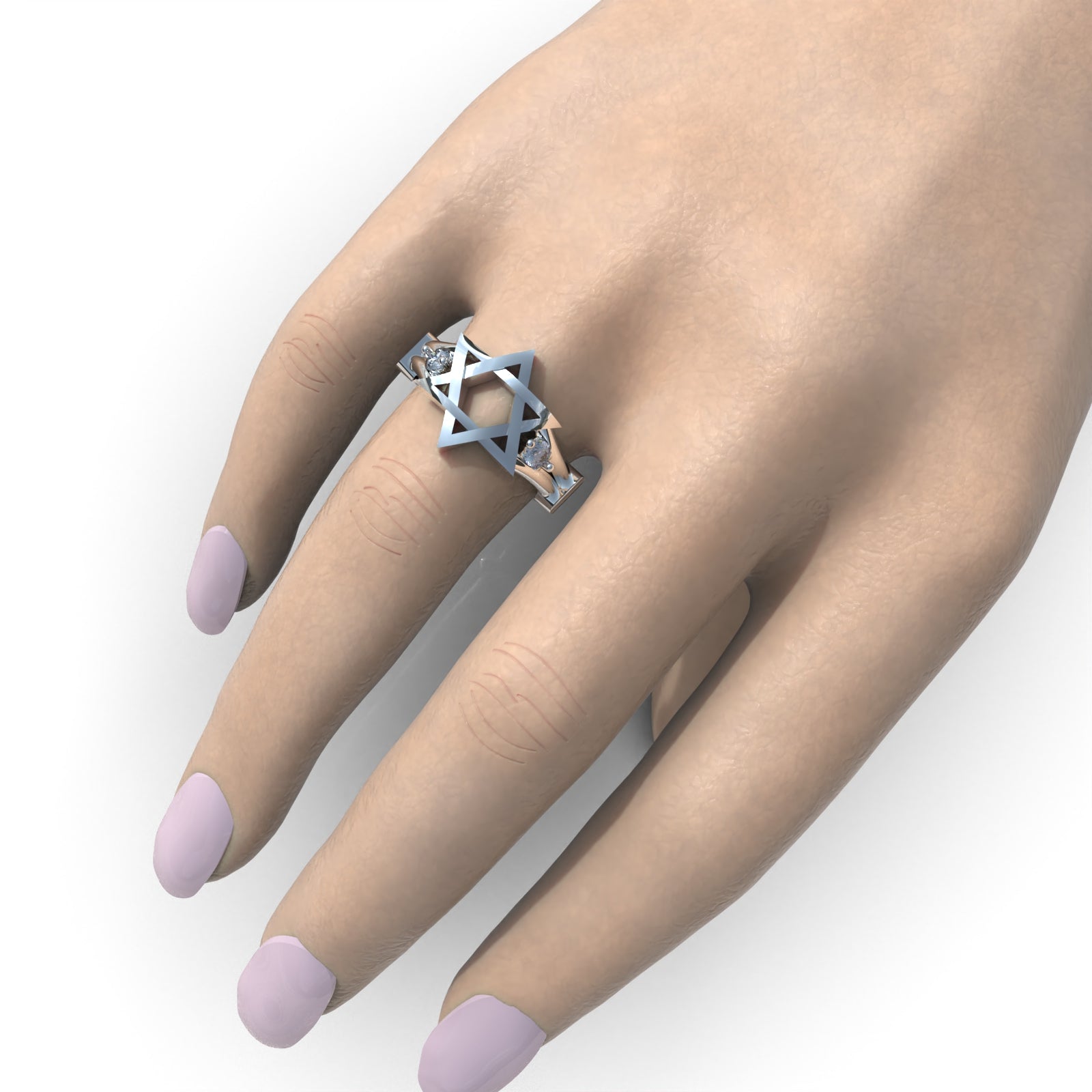 Anillo Estrella de David Plata 950 | Hecho a Mano | Luya Joyería