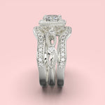 Cargue la imagen en el visor de la galería, Anillos 3catedral con corte cojin