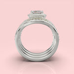 Cargue la imagen en el visor de la galería, Anillos 3catedral con corte cojin